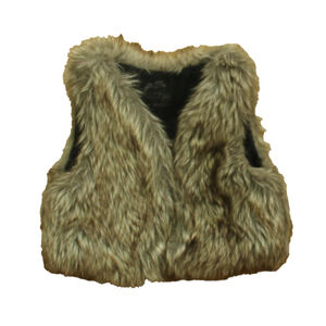 Trois Moutons Girls Brown Faux Fur Vest size: 24 Months